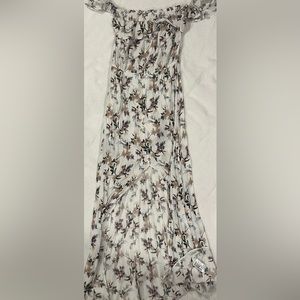 Floral off the shoulder maxi dress